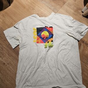 Nike White Tee with Colorful Graphic